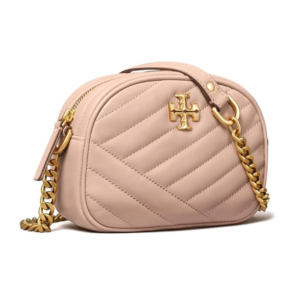 Tory Burch Kira Chevron Small Camera Bag - Devon Sand - Picture 2 of 6